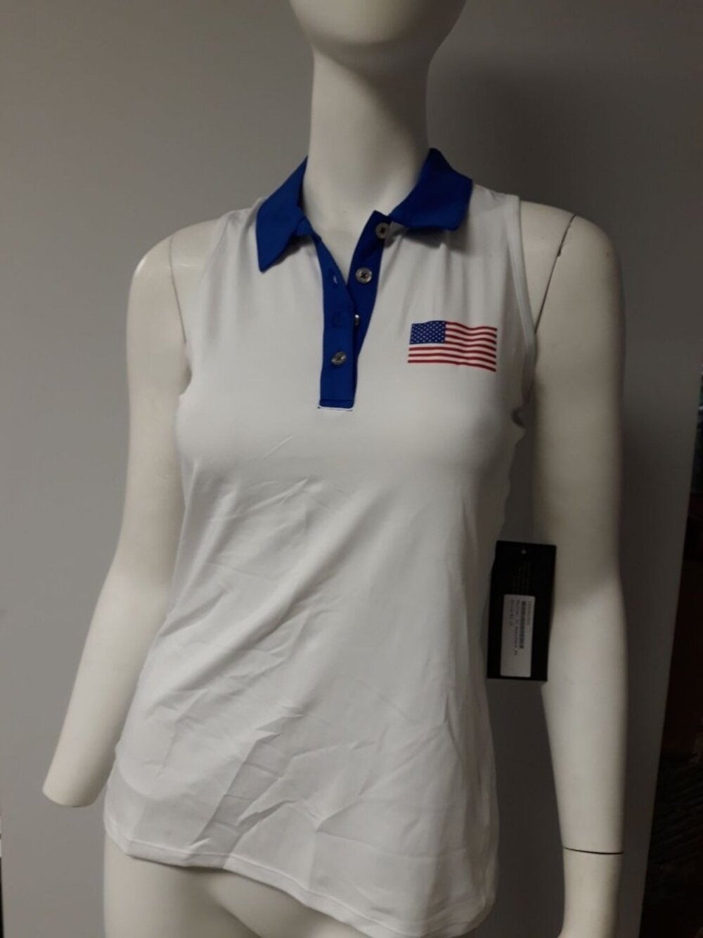 Taylor Jordan Women's Golf Tank Top Shirt White Size M NEW WITH TAGS!
